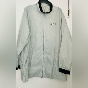 Vintage 90s Nike White Tall Rain Coat Windbreaker Lightweight Unisex